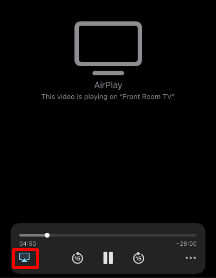 Tap the AirPlay icon