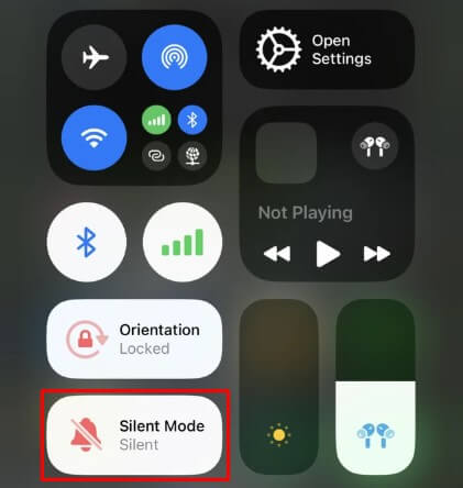 Turn off Silent Mode on iPhone