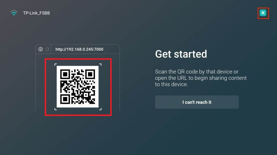 Scan the QR code using an iPhone