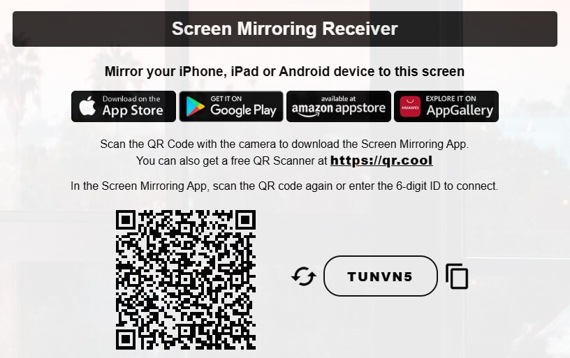 Scan the QR code using iPhone